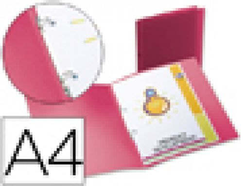 Pasta liderpapel polipropileno din a4 2 aneis redondos mini 15 mm vermelho , Liderpapel , 33188 , 4710581490706
